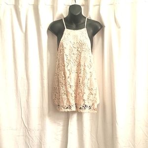 Nwt flowing crocheted lace tank